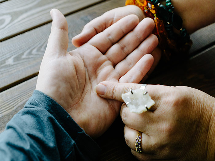 reading a man's palm